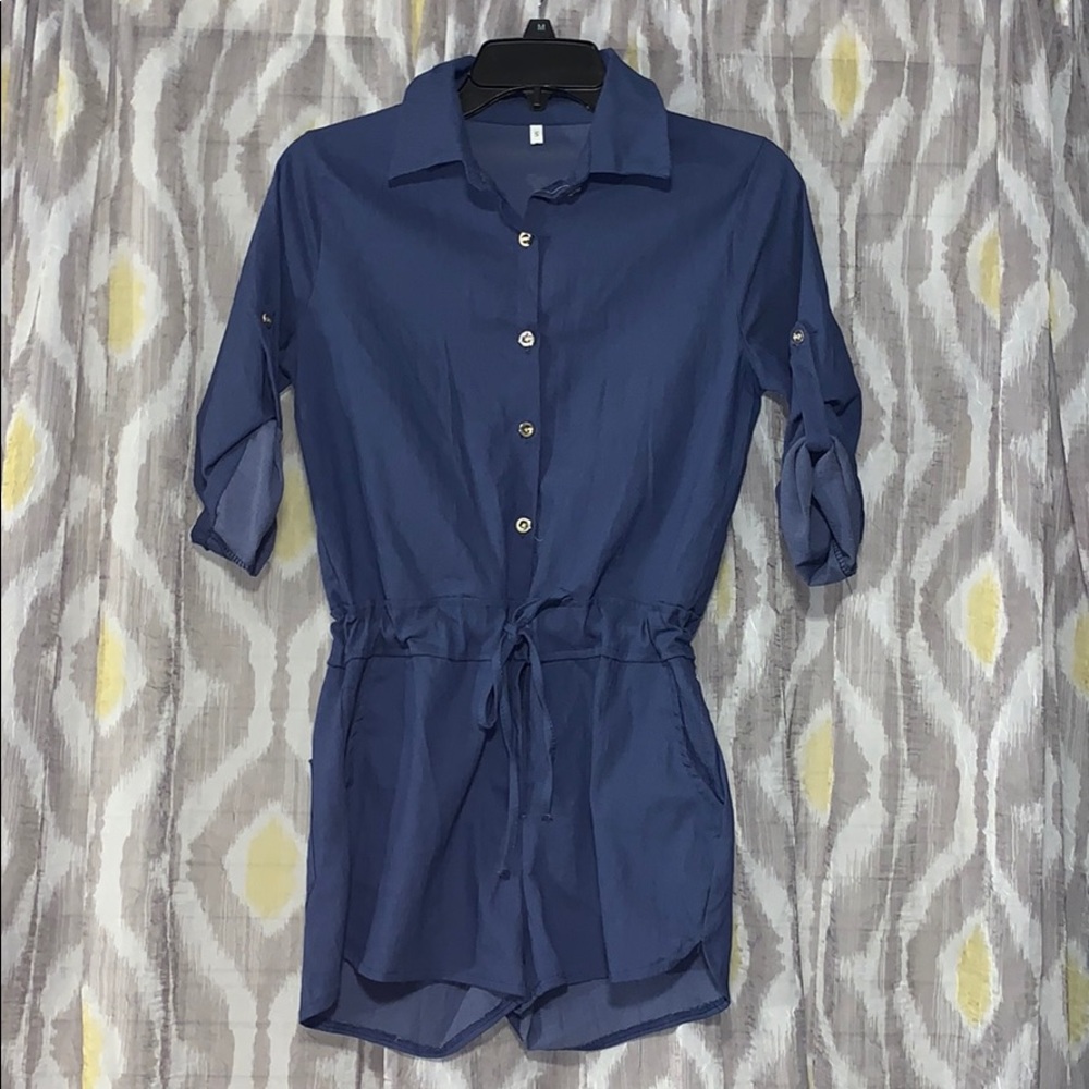 Blue jean Romper